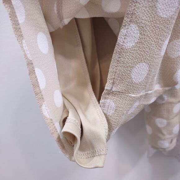 Sage the Label Tan and White Polka Dot Jumpsuit, Size Small - Picture 6 of 6